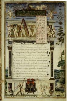 Страница из манускрипта латинского автора Лукреция, копия 1483 года