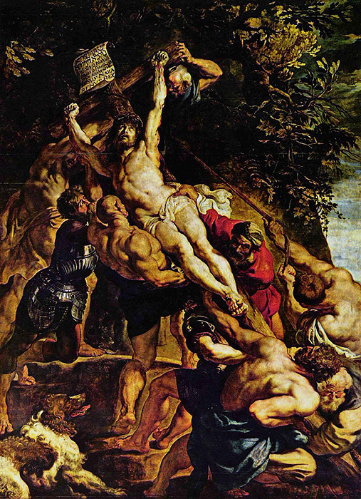 Питер Пауль Рубенс. Водружение креста. 1610-1611