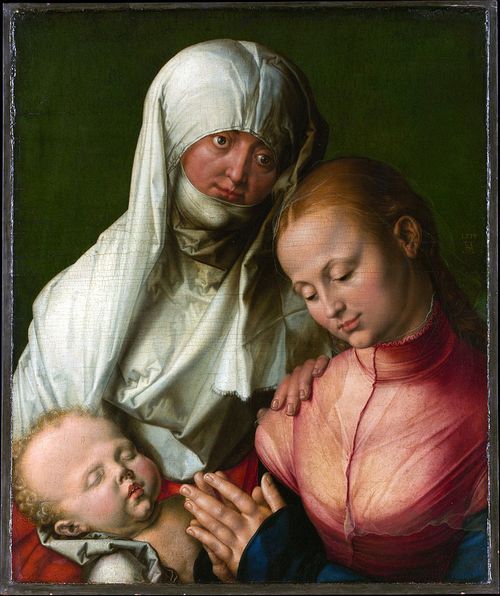 А. Дюрер. Мадонна с младенцем и святой Анной. Агнеса Дюрер в образе святой Анны, 1519, Метрополитен-музей, Нью-Йорк