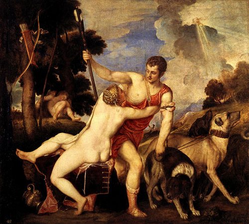 Вечеллио Тициан. Венера и Адонис